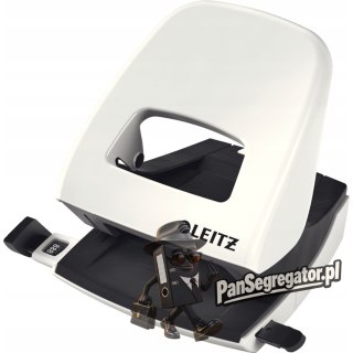 Dziurkacz 5008 LEITZ WOW metaliczny biały perłowy 30 kartek 10 lat gwarancji 50081001