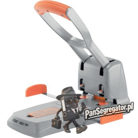 Dziurkacz SUPREME HDC150/2 srebrno-pomarańczowy 150 kartek 2 dziurki 23000600 RAPID