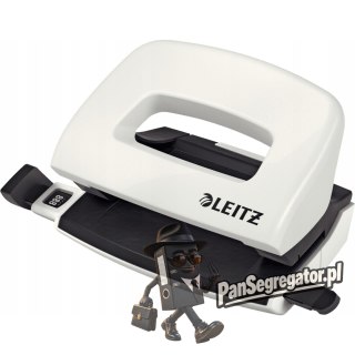 Dziurkacz mini LEITZ WOW metalowy perłowy biały 50601001