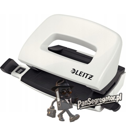 Dziurkacz mini LEITZ WOW metalowy perłowy biały 50601001