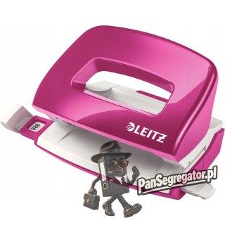 Dziurkacz mini LEITZ WOW metalowy różowy metalik 50601023