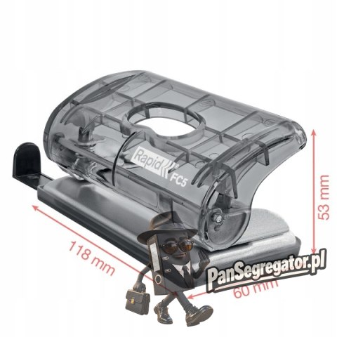 Dziurkacz mini RAPID COLOUR"ICE FC5 niebieski 5001332