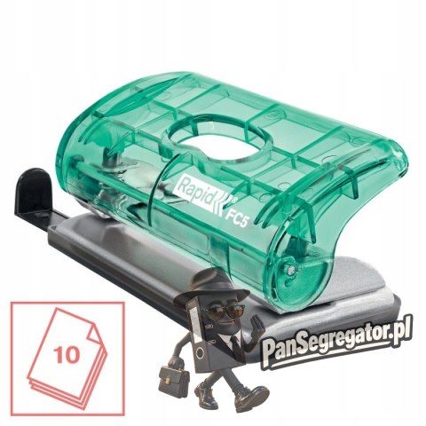 Dziurkacz mini RAPID COLOUR"ICE FC5 zielony 5001331