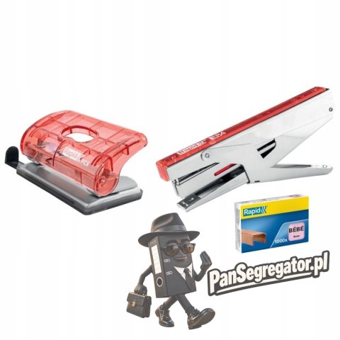 Dziurkacz mini Rapid Colour`Breeze FC5 10 kartek koralowy 5001533 RAPID
