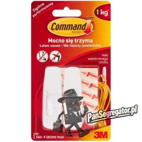 Haki 3M COMMAND wielokrotnego użytku średnie