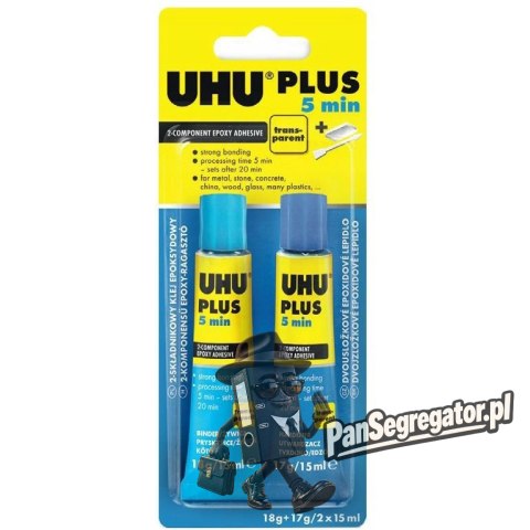 Klej UHU żywiczno-epoksydowy plus 2x15ml blister 40381