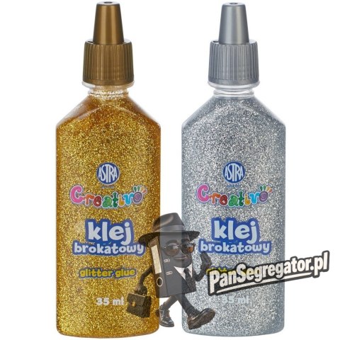 Klej brokatowy CREATIVO 35ml złoty i srebrny 332118001 ASTRA