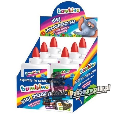 Klej introligatorski 250g Display 6 sztuk BAMBINO St.Majewski