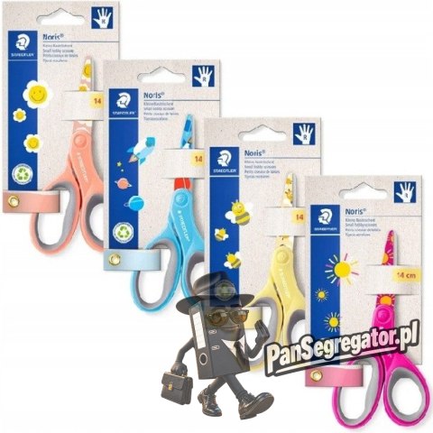 Nożyczki Noris dla dzieci 14cm kolorowy nadruk, blister S 965 14P BK STAEDTLER
