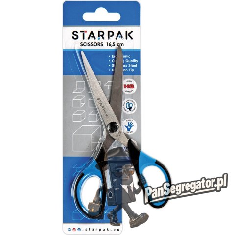Nożyczki metalowe 165mm z gumową rączką 155250 STARPAK