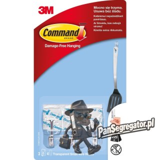 Przezroczyste Haczyki 3M COMMAND z metalowym uchwytem 17067CRL