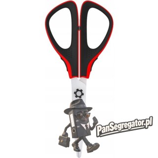 Nożyczki 17,5cm Easycut 300 soft grip czerwone 326316 BERLINGO