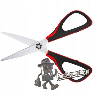 Nożyczki 17,5cm Easycut 300 soft grip czerwone 326316 BERLINGO