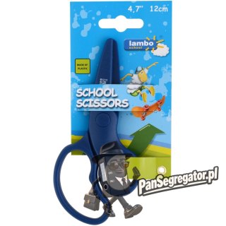 Nożyczki LAMBO SCHOOL dla dzieci z plastikowym ostrzem 12cm L439