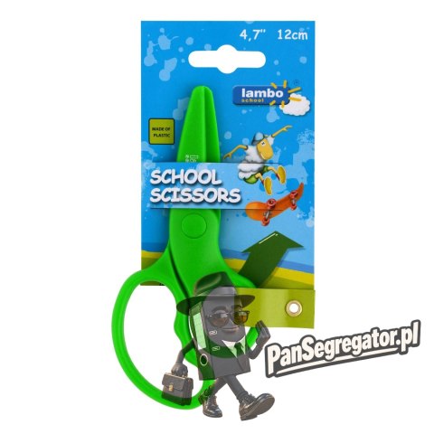 Nożyczki LAMBO SCHOOL dla dzieci z plastikowym ostrzem 12cm L439