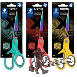 Nożyczki NORIX 21cm kolorowe ostrze, blister S 965 21X BK STAEDTLER