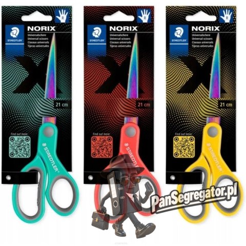 Nożyczki NORIX 21cm kolorowe ostrze, blister S 965 21X BK STAEDTLER