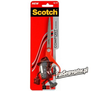 Nożyczki biurowe Comfort (1427) 18cm czerwone SCOTCH