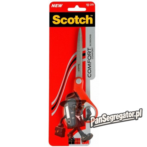 Nożyczki biurowe Comfort (1427) 18cm czerwone SCOTCH