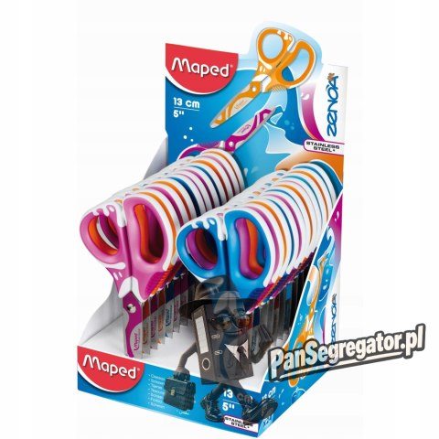 Nożyczki szkolne ZENOA FIT asymetryczne 13cm MAPED 670112