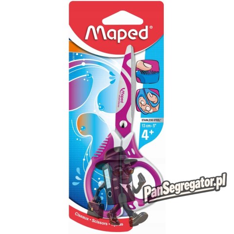 Nożyczki szkolne Zenoa Fit asymetryczne 13cm Blister 670110 MAPED