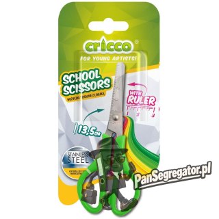 Nożyczki szkolnez linijką 13,5cm CRICCO