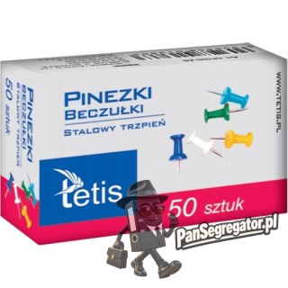 Pinezki beczułki kolor (50szt) GP100-AB TETIS