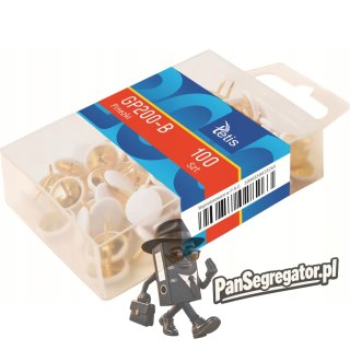 Pinezki białe (100szt.) GP200-B TETIS
