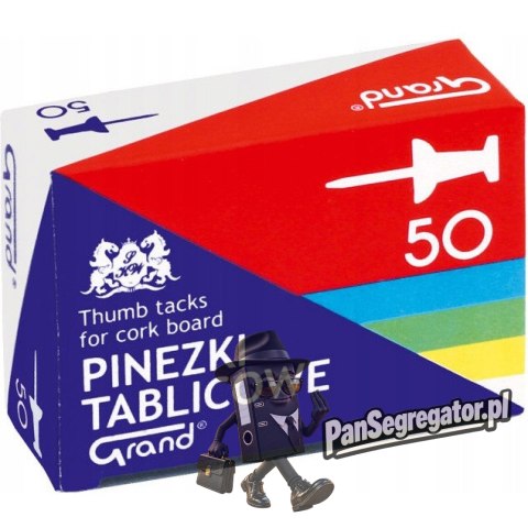 Pinezki tablicowe op-50szt. kolorowe GRAND 110-1657