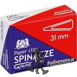 Spinacz T-31 mm GRAND trójkątny 10op x 100sztuk 110-1387
