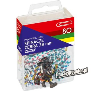 Spinacz okrągły zebra R28 GRAND 80szt. T4 110-1634