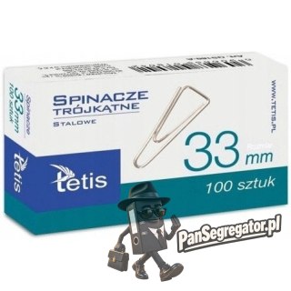 Spinacz trojkątny 33mm (100szt. GS180-C TETIS