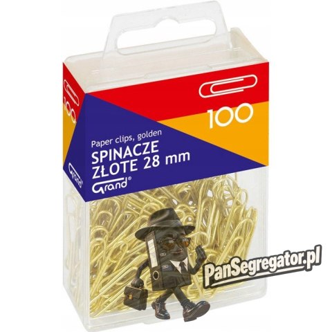 Spinacz złoty R-28 GRAND 100 sztuk T4 110-1633