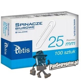 Spinacze biurowe 25mm (100szt.) GS140-A TETIS