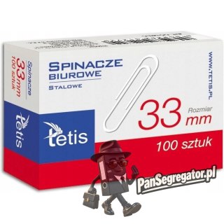 Spinacze biurowe 33mm (100szt.) GS140-C TETIS