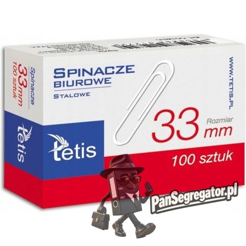 Spinacze biurowe 33mm (100szt.) GS140-C TETIS