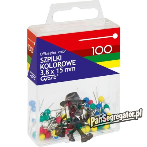 Szpilki kolorowe 3,8x15mm 100 T4 110-1671 GRAND
