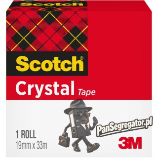 Taśma 19x33m przezroczysta 3M SCOTCH CLEAR-600 pudełko 70005241693