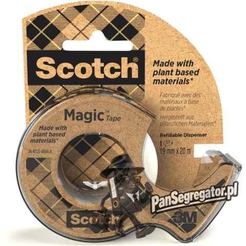Taśma biurowa EKO SCOTCH MAGIC 19mmx20m Greener Choice na podajniku 3M-70005280956