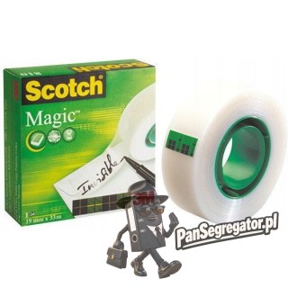 Taśma biurowa SCOTCH MAGIC 810 matowa 12x33m w pudełku 3M-70005258721