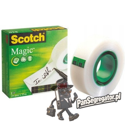 Taśma biurowa SCOTCH MAGIC 810 matowa 12x33m w pudełku 3M-70005258721
