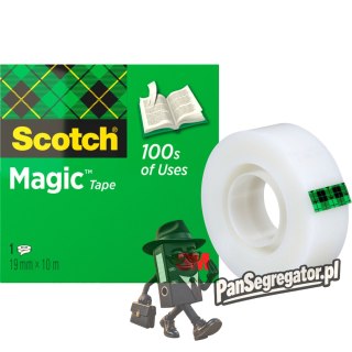 Taśma biurowa SCOTCH MAGIC 810 matowa 19x33m w pudełku 3M 810 70005242196