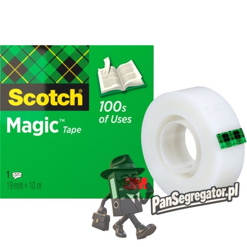 Taśma biurowa SCOTCH MAGIC 810 matowa 19x33m w pudełku 3M 810 70005242196