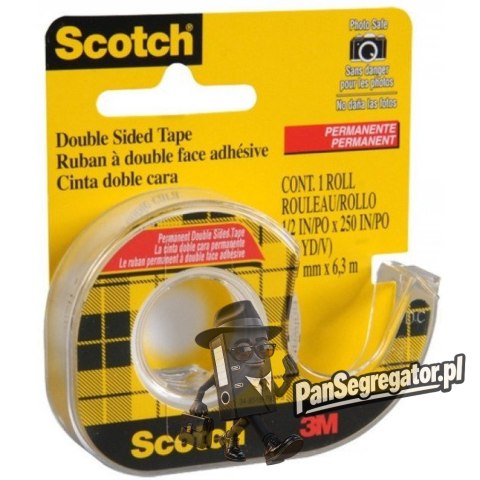 Taśma dwustronna przezroczysta 12,7mm x 6,3m na podajniku 3M SCOTCH 136D 70005232866