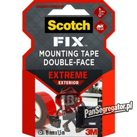 Taśma montażowa 19mmx1,5m do ekstremalnych zastosowań SCOTCH 4046719732241 3M