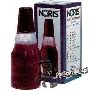 Tusz NORIS 110S 25ml czerwony wodny do znakowania papieru NO110SCE/10