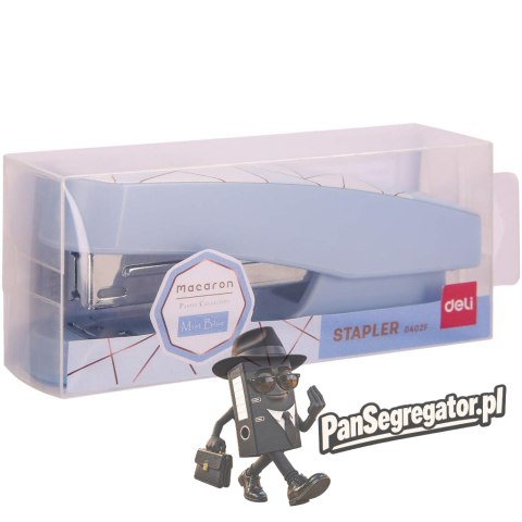 Zszywacz 25 kartek 24/6 26/6 MACARON niebieski 0402F BLUE DELI