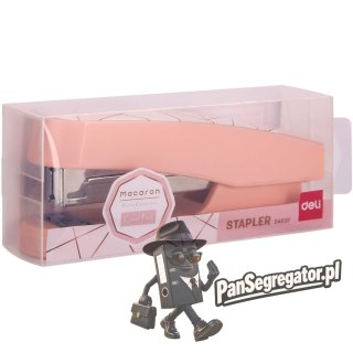 Zszywacz 25 kartek 24/6 26/6 MACARON różowy 0402F PINK DELI