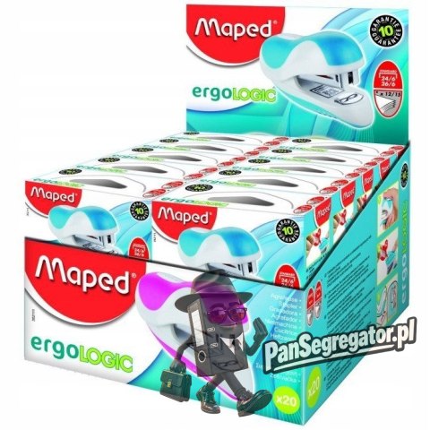 Zszywacz ERGOLOGIC mini 15 kartek 24-26/6 MAPED 352111