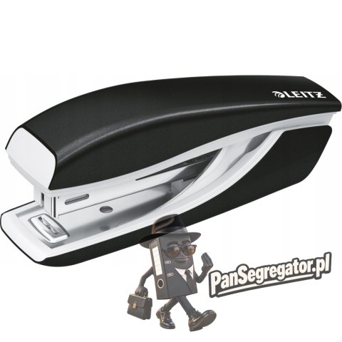 Zszywacz Mini metalowy Leitz WOW, czarny, 10 lat gwarancji, 10 kartek 55281095